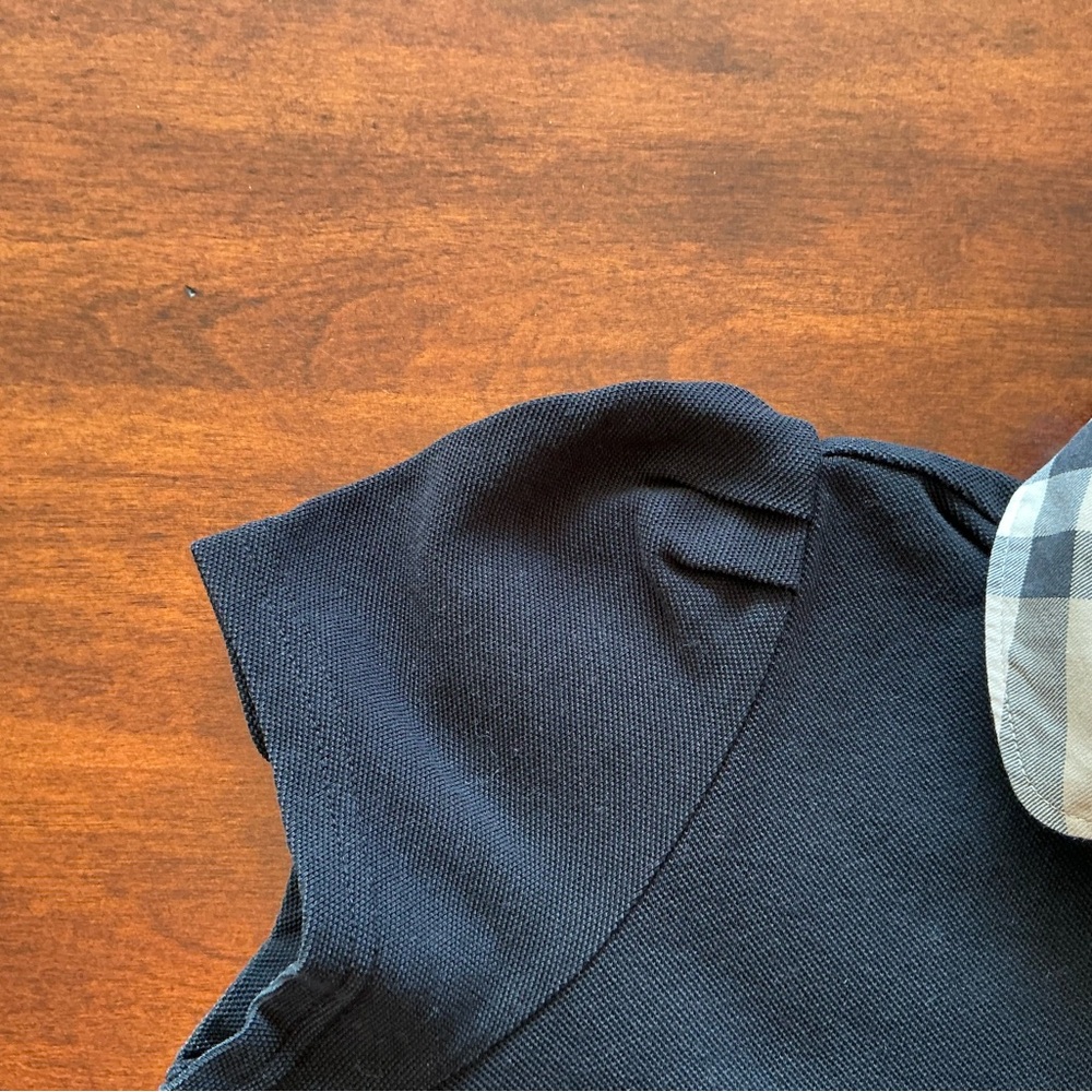 Burberry Brit Black Novacheck Collar Polo Shirt - Picture 8 of 11